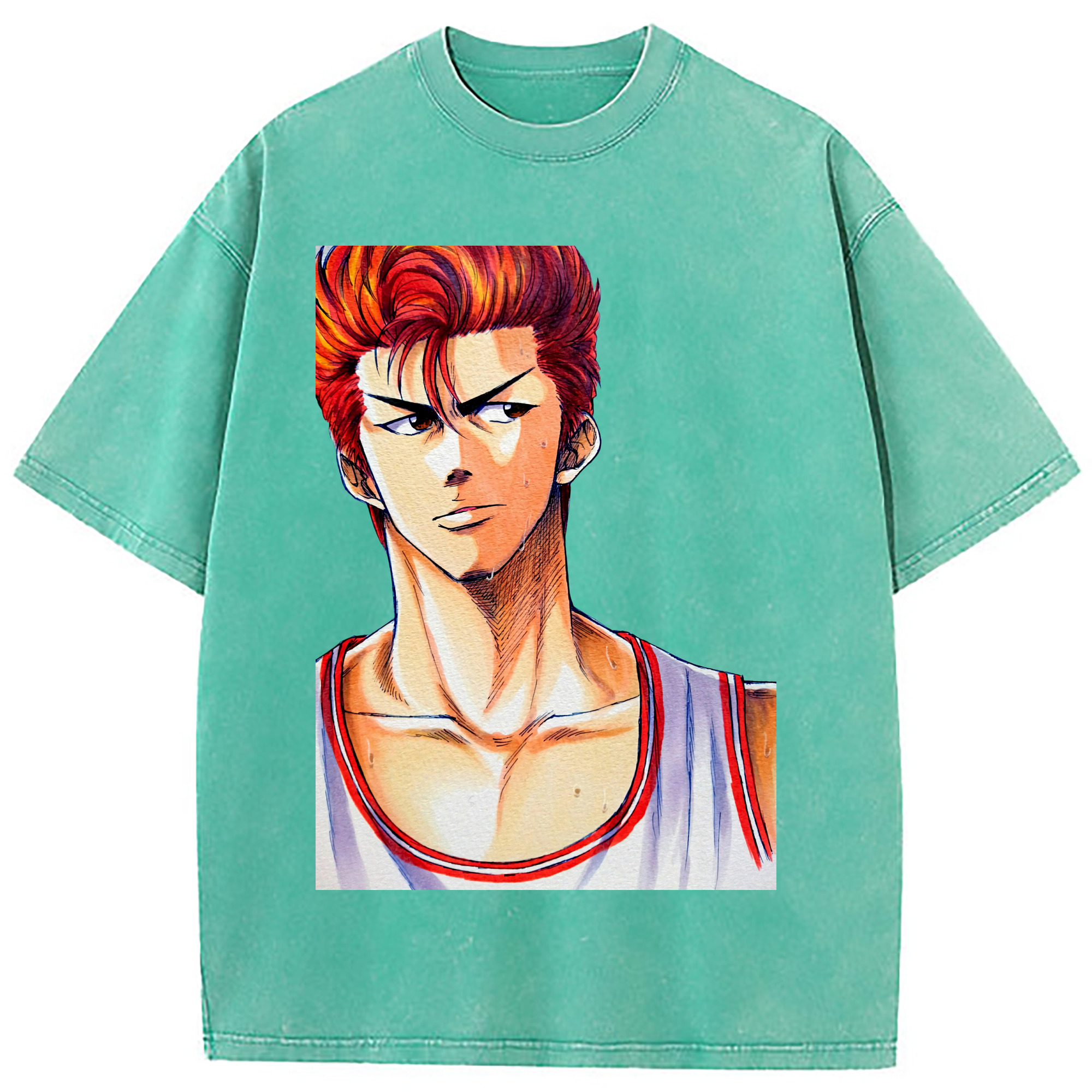 （画像用） SLAM DUNK／スラムダンク 綿100% ヴィンテージ風 半袖Tシャツ（フロントプリント）